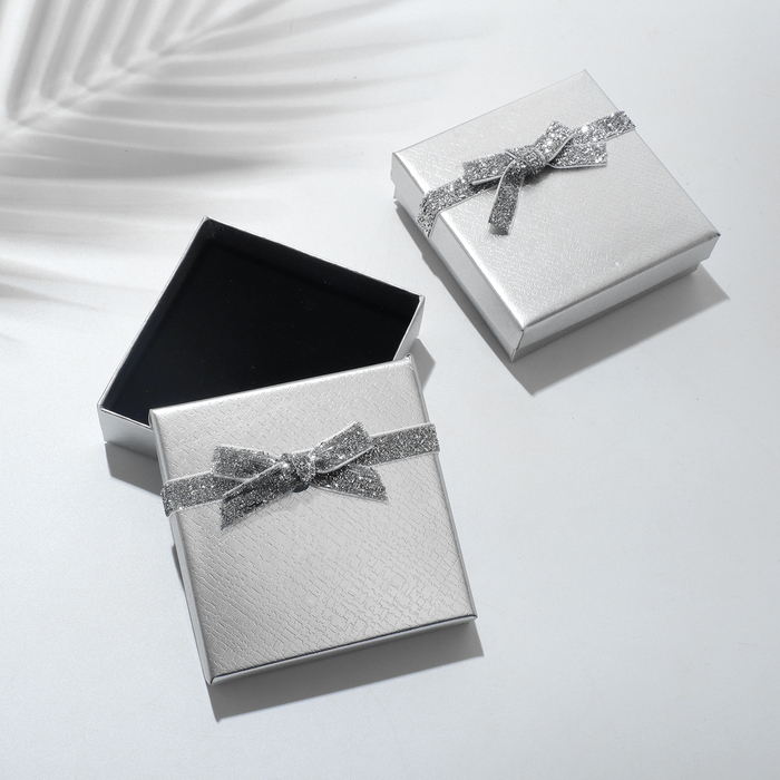 Коробочка подарочная под набор «Сияние», 9×9, цвет серебро - Фото 1