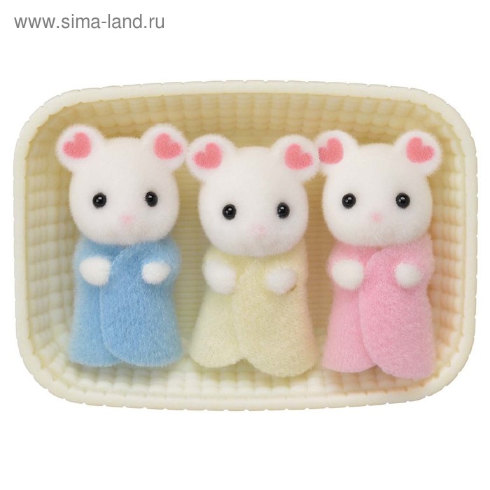 Игровой набор SYLVANIAN FAMILIES «Тройняшки: зефирные мышата» - Фото 1