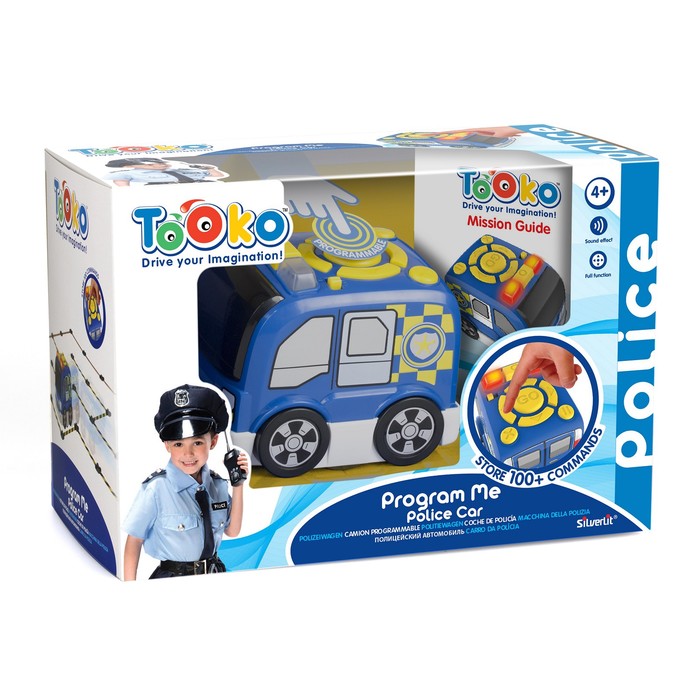 Программируемая пожарная машина Tooko Program Me Police Car, цвет синий - фото 1907034398