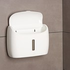 Диспенсер для бумажных полотенец в листах, пластик, 27×11.5×21 см, белый - Фото 5
