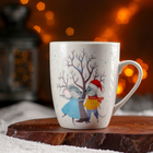 Кружка фарфоровая Доляна «Влюблённые мышата», 350 мл - Фото 1