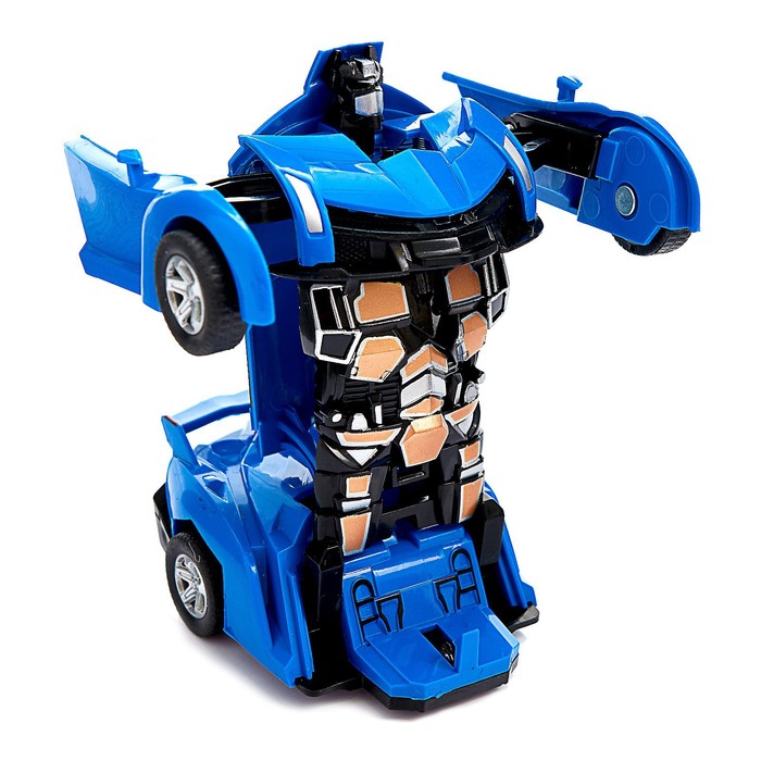 Робот инерционный «Спорткар», трансформируется автоматически, цвета МИКС - фото 1883479991