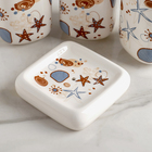 Набор аксессуаров для ванной комнаты «Морская звезда», 4 предмета (дозатор, мыльница, 2 стакана), цвет бежевый - Фото 3