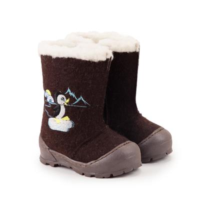 Валенки детские, цвет коричневый, размер 24