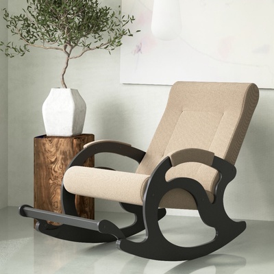 Кресло-качалка «Тироль», 1320 × 640 × 900 мм, ткань велюр, цвет песок