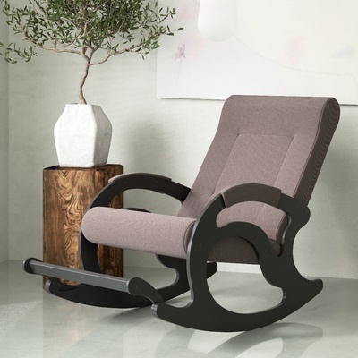 Кресло-качалка «Тироль», 1320 × 640 × 900 мм, ткань велюр, цвет кофе с молоком