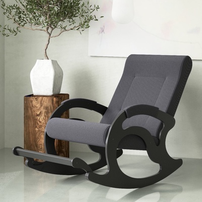 Кресло-качалка «Тироль», 1320 × 640 × 900 мм, ткань велюр, цвет графит