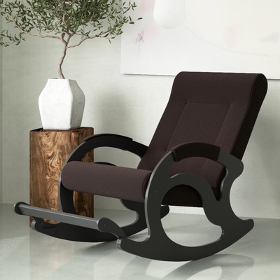 Кресло-качалка «Тироль», 1320 × 640 × 900 мм, ткань велюр, цвет шоколад