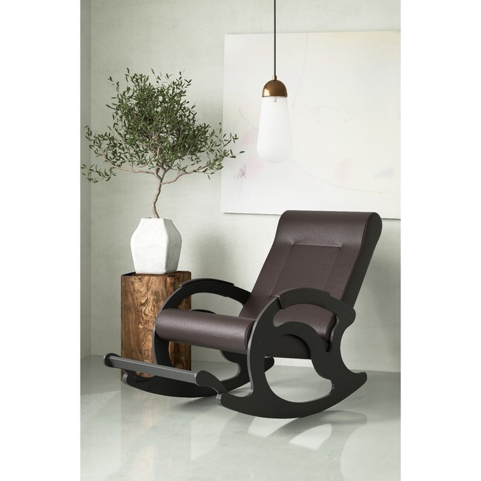 Кресло-качалка «Тироль», 1320 × 640 × 900 мм, экокожа, цвет венге - Фото 1