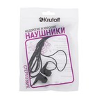 Наушники Krutoff EP-102, вакуумные, 102 дБ, 16 Ом, 3.5 мм, 1.2 м, черные - Фото 2