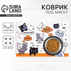 Коврик под миску «Хочу рыбку» 43×28 см - Фото 1