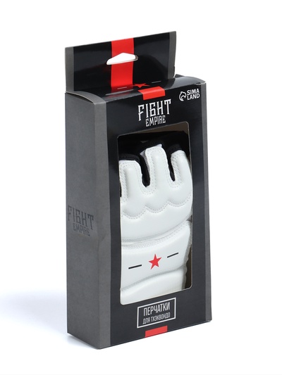 Перчатки для тхэквондо FIGHT EMPIRE, размер XS, белые