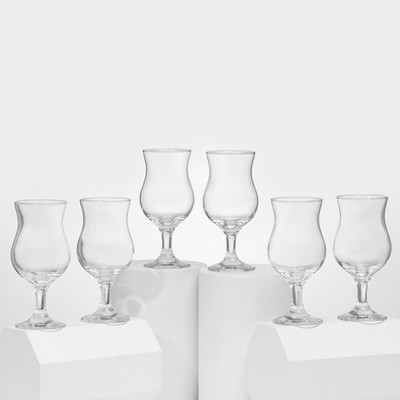 Бокалы для коктейля Paşabahçe Bistro, 380 мл, набор 6 шт., стекло, прозрачные