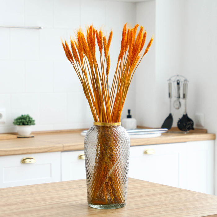 Сухой колос пшеницы, набор 50 шт., жёлтый - Фото 1