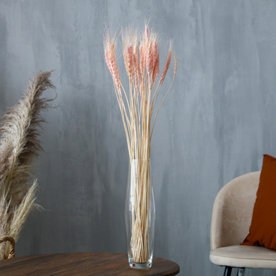 Сухой колос пшеницы, набор 50 шт., розовый