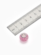 Шарм бусина «Сахарный кварц», для творчества, розовые в серебре - Фото 4
