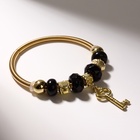 Браслет ассорти «Марджери» ключ, цвет чёрно-золотой в золоте, d=6.5 см - Фото 2