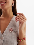 Браслет с шармами «Марджери» звезда, красный в золоте, d=6.5 см - Фото 5