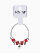 Браслет ассорти "Марджери" звезда, цвет красный в серебре, d=6,5 см - фото 809560128