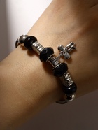 Браслет с шармами «Марджери» бант, чёрный в серебре, d=6.5 см - Фото 2