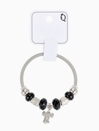 Браслет с шармами «Марджери» бант, чёрный в серебре, d=6.5 см - Фото 4