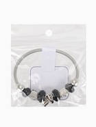 Браслет с шармами «Марджери» бант, чёрный в серебре, d=6.5 см  (артикул 4448220)  большой выбор товаров оптом и в розницу по низким ценам с доставкой