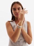 Браслет с шармами «Марджери» сердце, жемчуг, чёрно-белый в серебре, d=6.5 см - Фото 6