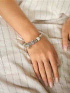 Браслет с шармами «Марджери» сердце, жемчуг, чёрно-белый в серебре, d=6.5 см - Фото 2