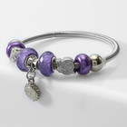 Браслет с шармами «Марджери» солнышко, фиолетовый в серебре, d=6.5 см - Фото 2