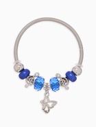 Браслет с шармами «Марджери» бабочка, синий в серебре, d=6.5 см - Фото 1