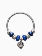 Браслет ассорти «Марджери» сердце, сине-морской в серебре, d=6.5 см - Фото 1
