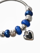 Браслет ассорти «Марджери» сердце, сине-морской в серебре, d=6.5 см - Фото 3