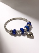 Браслет ассорти «Марджери» сердце, сине-морской в серебре, d=6.5 см - Фото 6