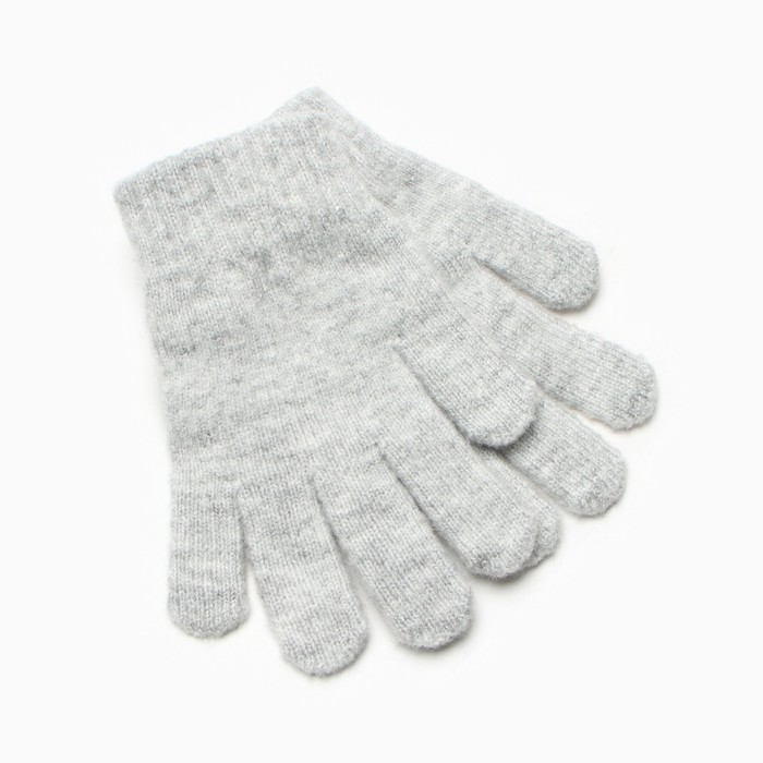 Перчатки женские, цвет светло серый, размер 18 - Фото 1