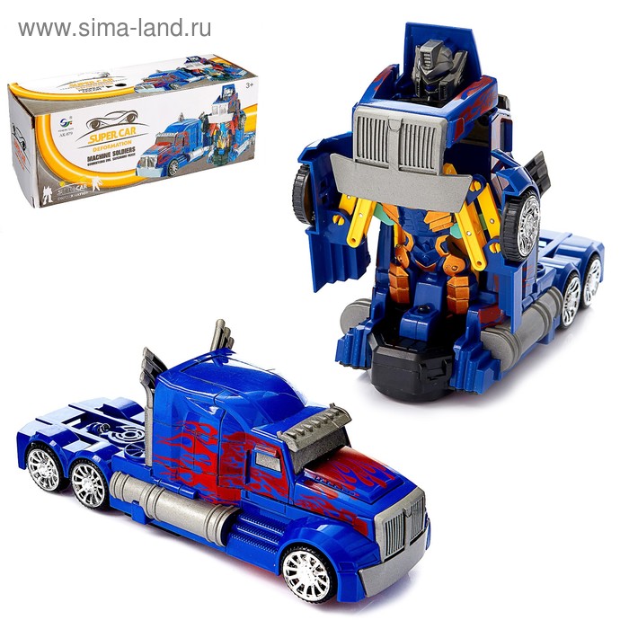 Робот "Герой", трансформируется, световые и звуковые эффекты, работает от батареек - Фото 1