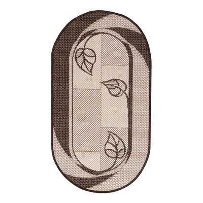 Ковер Циновка овальный 60х100см, sz1473/a2o/11, джут ПП100%