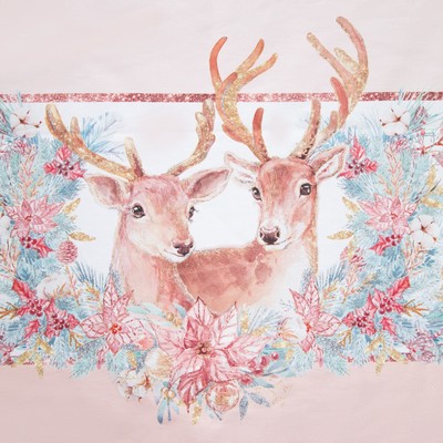 Скатерть новогодняя Этель "Pink magic" 150х110см +/-3см с ГМВО, хл100%