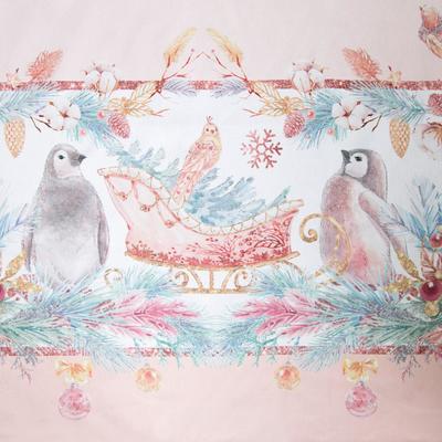 Скатерть новогодняя Этель "Pink magic" 150х110см +/-3см с ГМВО, хл100%