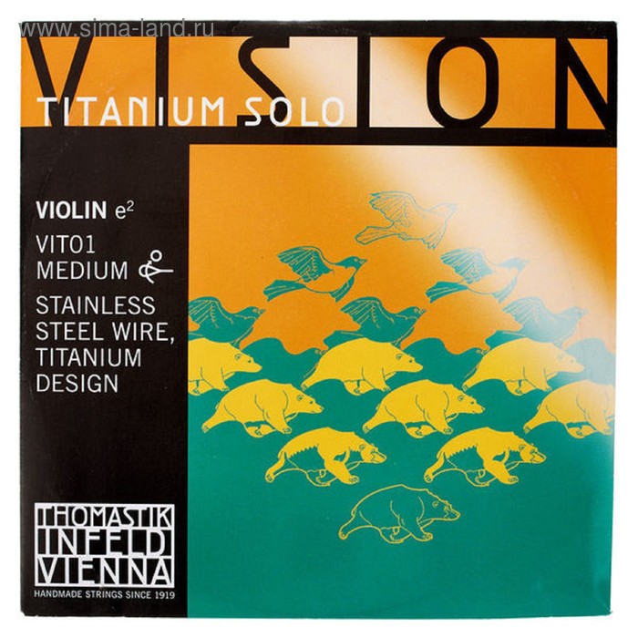 Отдельная струна E/Ми для скрипки Thomastik VIT01 Vision Titanium 4/4, среднее натяжение - Фото 1