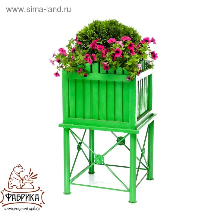 Кадка под цветы 59-313 с металлической подставкой - Фото 1