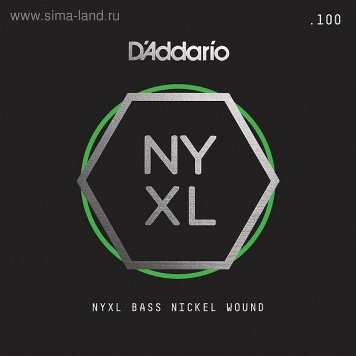 Отдельная струна для бас-гитары D'Addario NYXLB100T NYXL Tapered никелированная, 100 - Фото 1
