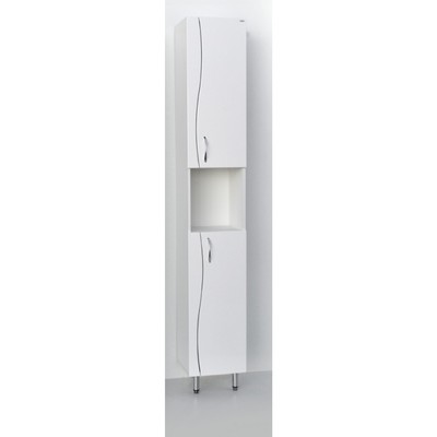 Пенал для ванной комнаты «Лилия 400», 400×292×1900 мм, цвет белый