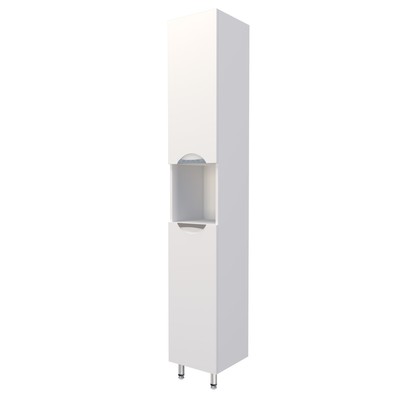 Пенал для ванной комнаты «Модерн 300», с корзиной для белья, 300×292×1900 мм, цвет белый