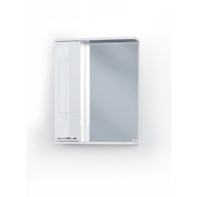 Шкаф - зеркало «Аттика 55», левое, 150×550×700 мм, цвет белый