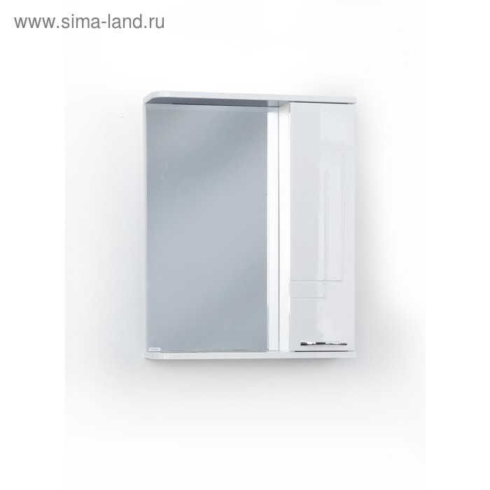 Зеркало – шкаф «Аттика 55», правый, 550×150×700 мм, цвет белый - Фото 1