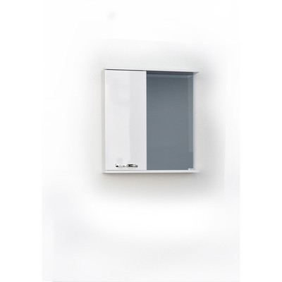 Шкаф – зеркало «Белла 65», левое, 150×650×700 мм, цвет белый