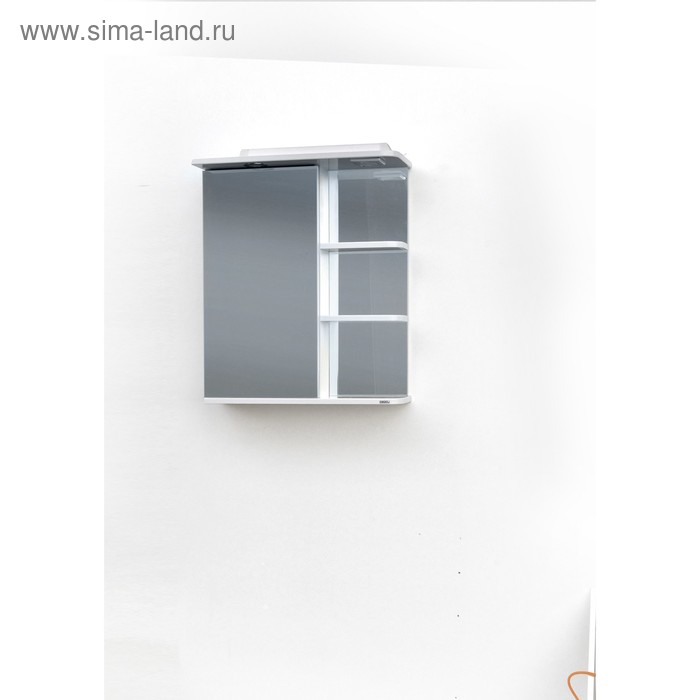 Зеркало - шкаф «Версаль 55», правый, с подсветкой, 550×150×700 мм, цвет белый