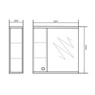 Шкаф-зеркало Квадро Левый 55 15 см х 55 см х 70 см - Фото 2