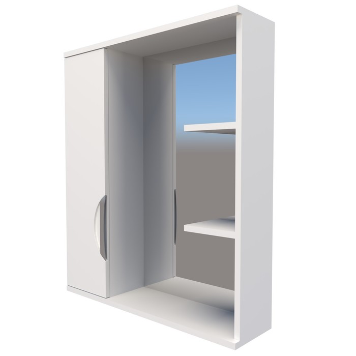 Зеркало - шкаф для ванной комнаты «Модерн 60», левый, 600×150×700 мм, цвет белый