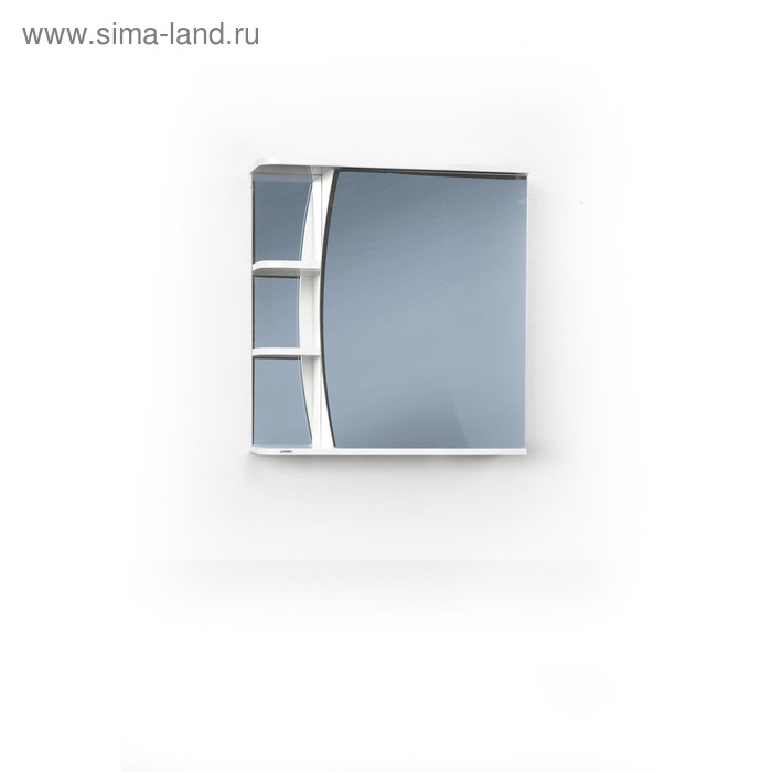 Зеркало - шкаф для ванной комнаты «Поло 55», левый, 550×150×700 мм, цвет белый - Фото 1